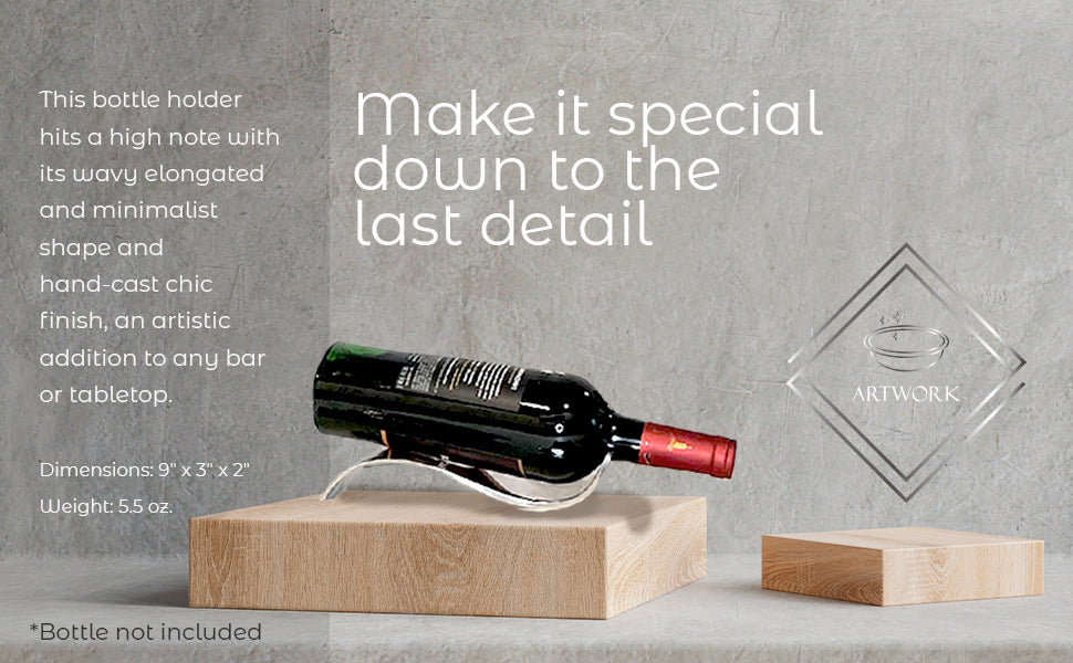 Minimalist Wine Bottle Holder Decorative Wavy Bar Display Stand Modern Home