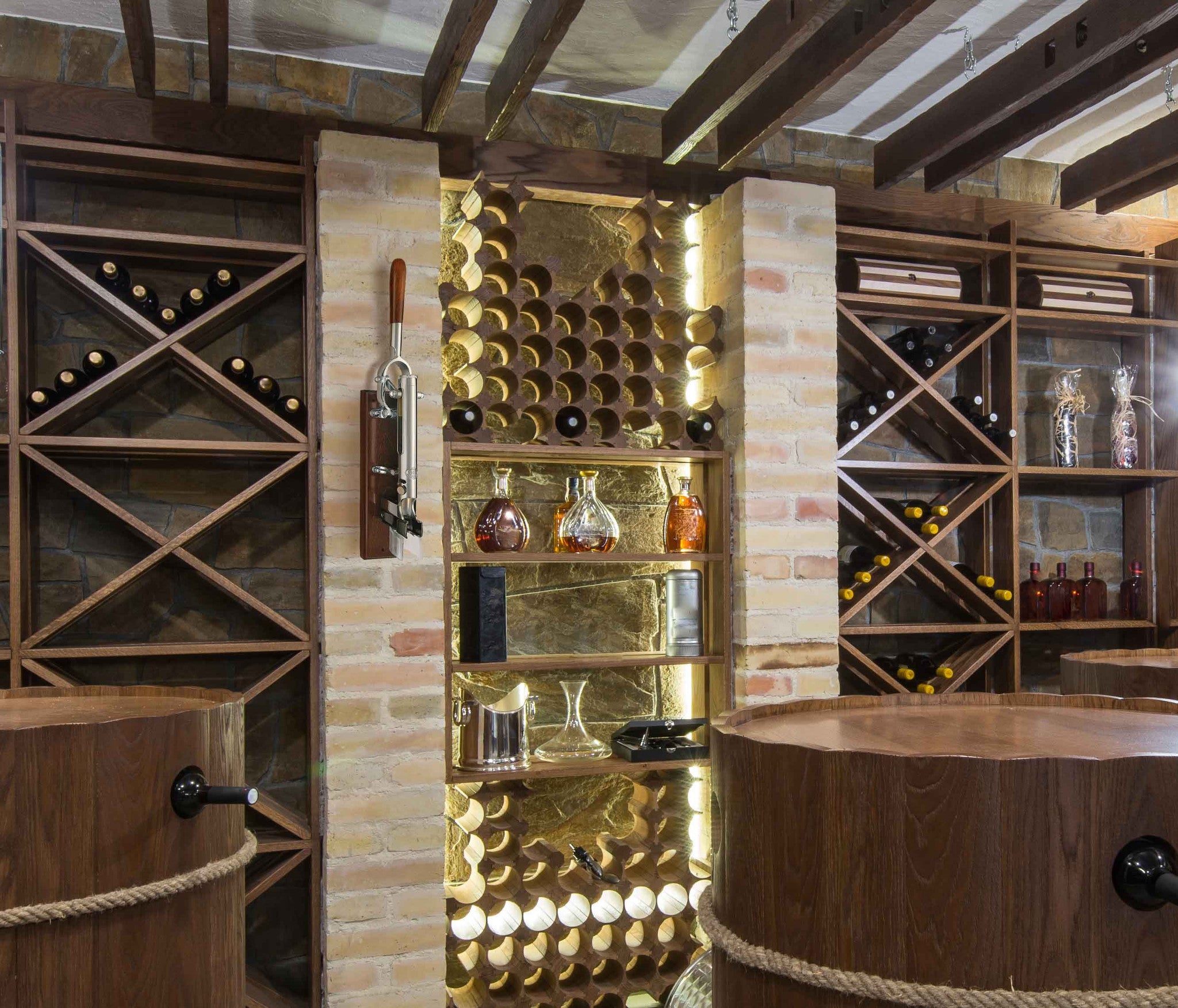 BOJ Professional Wine Opener Chrome Plated SapeleBacked Wall Mounted Corkscrew 09921 wineopeners.shop