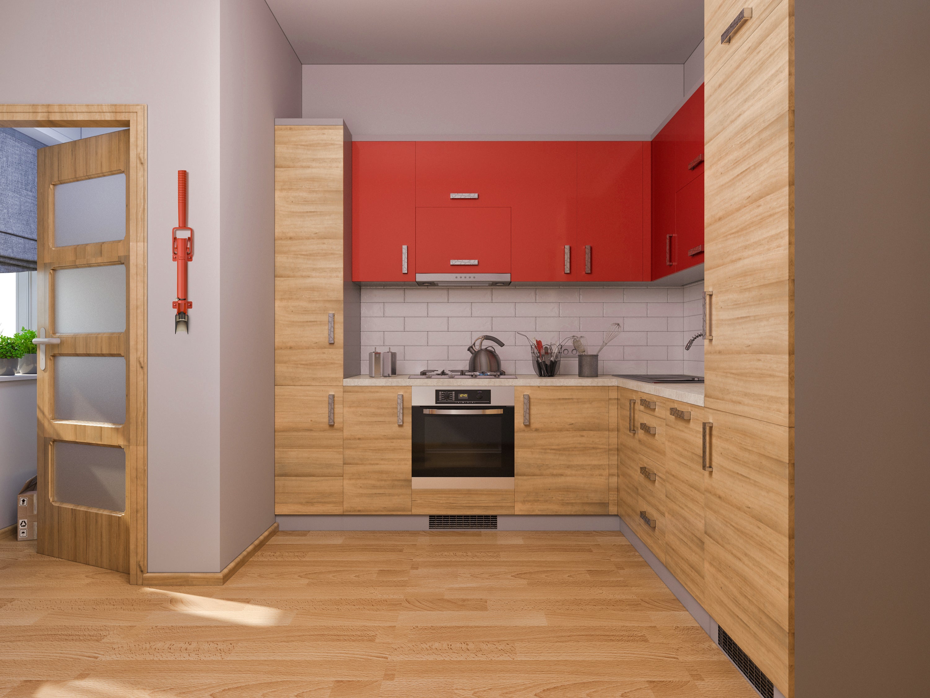 BOJ Professional Wine Opener Red Wall Mounted Corkscrew Model 110 10412 wineopeners.shop