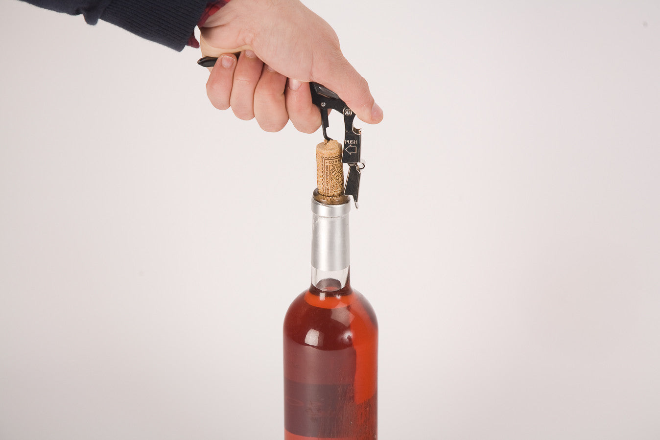 Double Step "Sommelier" Waiter's Corkscrew All-in-one Corkscrew, Bottle Opener and Foil Cutter (12 Units) - wineopeners.shop