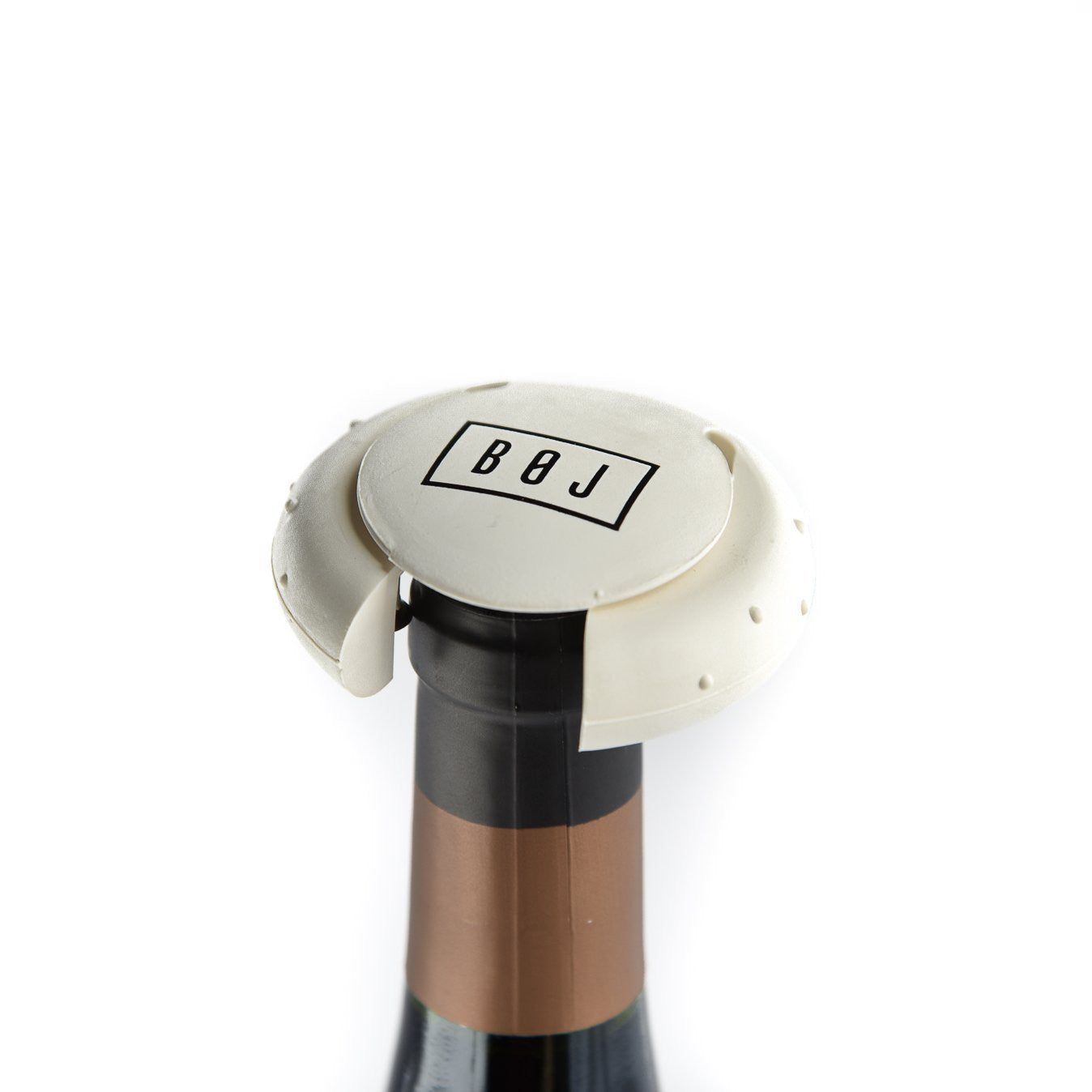 Cap Cut Foil Cutter (White) with Holder Made of Natural Cork Packaging - wineopeners.shop