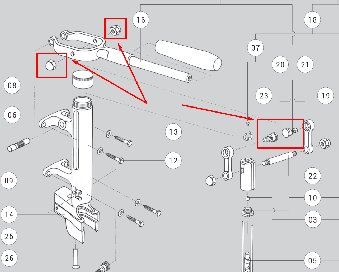 Set of 2 pairs nut & bolt - 99205 & 99208 - wineopeners.shop