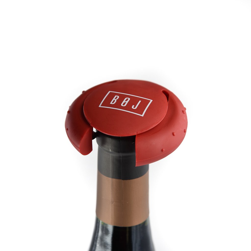 BOJ Vintage Self Pulling Corkscrew and Cap Cut Foil Cutter, Handheld Wine Opener, Gray Silver and Red