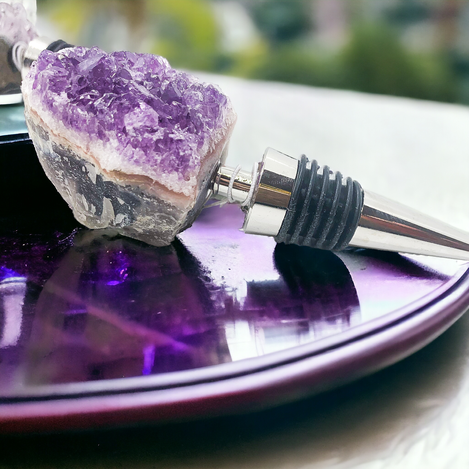 Natural Stone Wine Bottle Stoppers Set Decorative Bougie Bottle Stopper Gifts For Wine Lovers