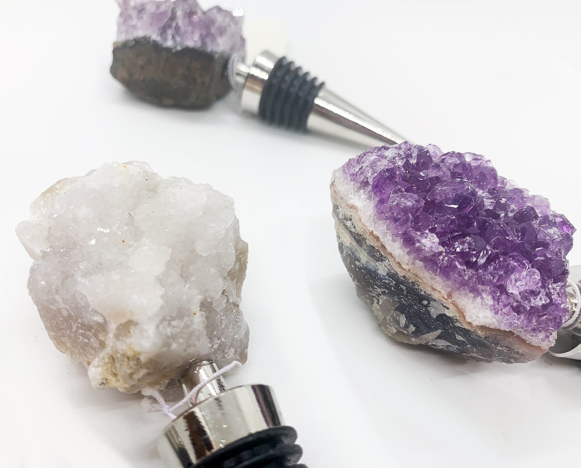 Natural Stone Wine Bottle Stoppers Set Decorative Bougie Bottle Stopper Gifts For Wine Lovers