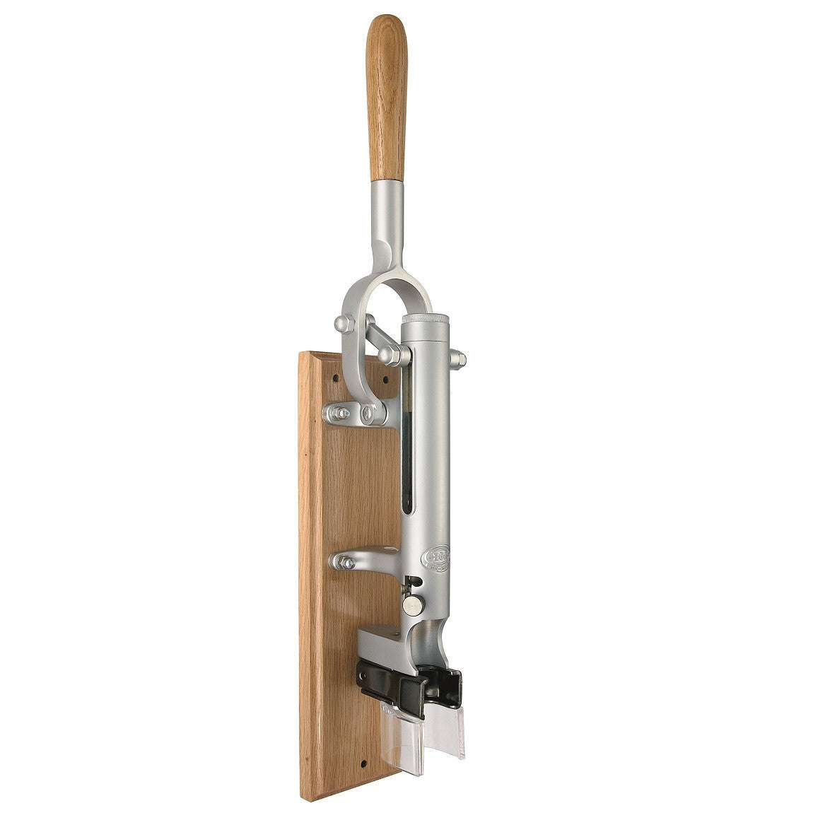 BOJ Professional Wine Opener Matte Chrome SapeleBacked Wall Mounted Corkscrew 09941 wineopeners.shop