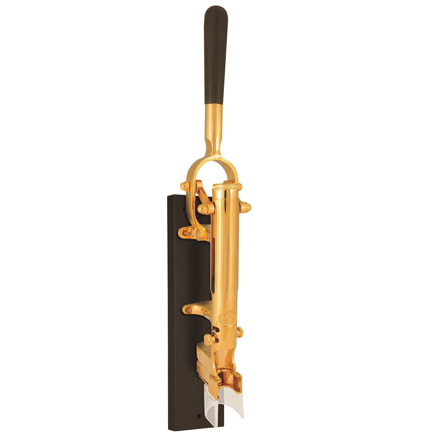 BOJ Professional Wine Opener 24k Gold EbonyBacked Wall Mounted Corkscrew Limited Edition 10461 wineopeners.shop