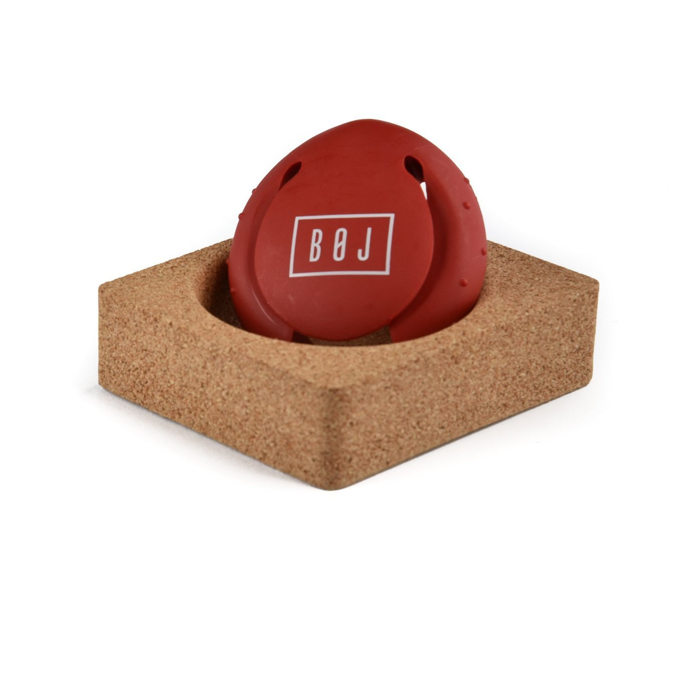 Cap Cut Foil Cutter (Red) with Holder Made of Natural Cork Packaging - wineopeners.shop